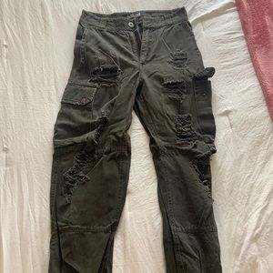 LF Carmar Army Green Cargo Pants